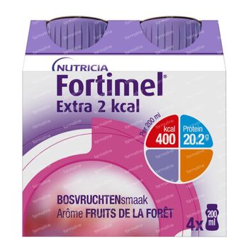 Fortimel Extra 2 Kcal Fruits de la Forêt 4 x 200 ml boisson