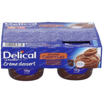 Delical La Floridine Crème Dessert Chocolade 4x125 g