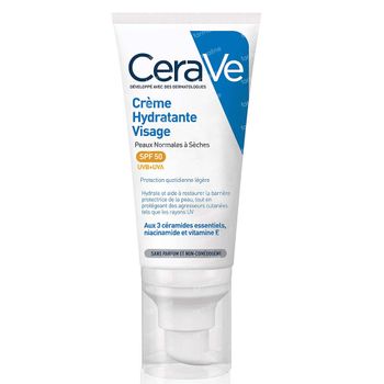 CeraVe AM Crème Hydratante Visage SPF50 52 ml crème