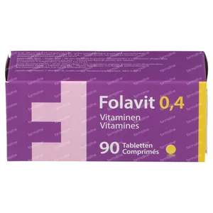 Torrent Harnas Duwen Folavit 0,4mg Foliumzuur 90 tabletten hier online bestellen | FARMALINE.be