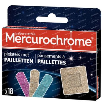 Mercurochorme Pleisters met Pailletten  18 pleisters