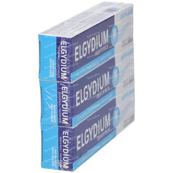 Elgydium Dentifrice Anti-Plaque 2+1 GRATUIT 3x75 ml