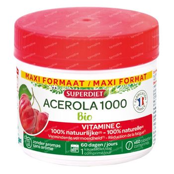 Superdiet  Acérola 1000 Bio 60 comprimés à croquer