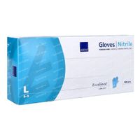 Abena® Gants Non Poudrés Bleu Large 100 gants