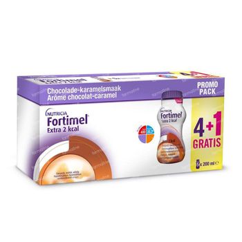 Fortimel® Extra 2 Kcal Chocolat - Caramel + 200 ml GRATUIT 5x200 ml boisson