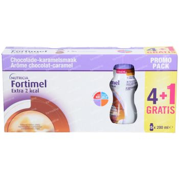Fortimel® Extra 2 Kcal Chocolade - Karamel + 200 ml GRATIS 5x200 ml drankje