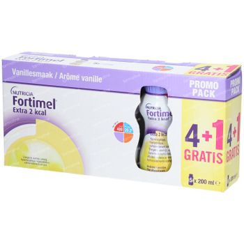 Fortimel® Extra 2 Kcal Vanille + 200 ml GRATUIT 5x200 ml boisson