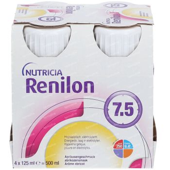 Nutricia Renilon 7.5 Abrikoos 4x125 ml drankje