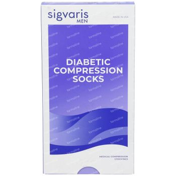 Sigvaris Diabetic Compressiekous AD Man Medium Long 1 paar