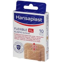 Hansaplast Flexible XL Elastic 5 x 7,2 cm 10 stuks