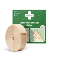 Cederroth Soft Foam Bandage Beige 3 cm x 4,5 m 51011018 1 verband