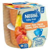 Nestlé Baby Fruit Appel - Peer - Perzik 2x130 g snack