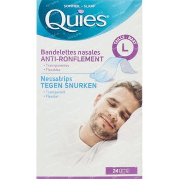 Quies Bandelettes Nasales Anti-Ronflement Large 24 bandes