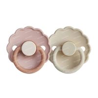 FRIGG Fopspeen Daisy Biscuit - Cream 6-18 Maanden 2 fopspeen (-en)