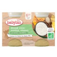 Babybio Brassé Kokos - Mango - Ananas 2x130 g