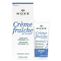 Nuxe Crème Fraîche de Beauté Moisturising Rich Cream 48h Dry Skin + 3-in-1 15 ml GRATIS 1 set