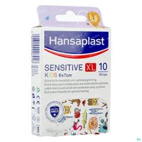 Hansaplast Kids Sensitive XL 6 x 7 cm 10 pleisters
