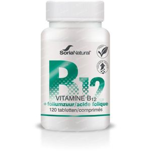Soria Natural® Vitamine B12 + Acide Folique 120 comprimés