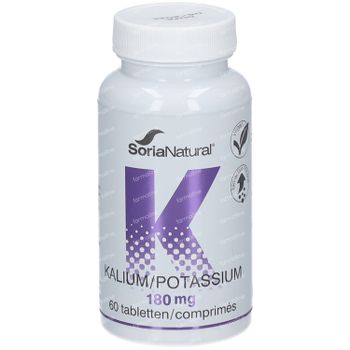 Soria Natural® Kalium - Potassium 180 mg 60 comprimés