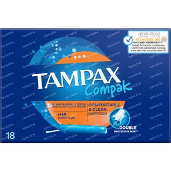 Tampax Compak Super Plus Nouveau Modèle 18 tampons