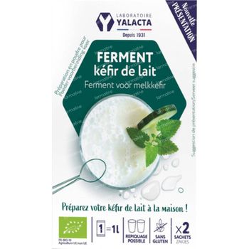 Yalacta Ferment Kéfir de Lait 2x4 g lait