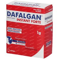Dafalgan® Instant Forte Rode Vruchten 10 zakjes