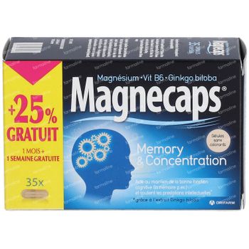 Magnecaps Memory & Concentration Nouvelle Formule + 7 Gélules GRATUITES 35 capsules