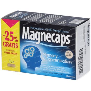 Magnecaps Memory & Concentration Nouvelle Formule + 7 Gélules GRATUITES 35 capsules