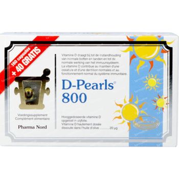 Pharma Nord D-Pearls 800 + 40 Capsules GRATUITES 200 capsules