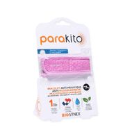 ParaKito Bracelet Anti-Moustiques Adulte Noir Rose 1 bracelet(s)