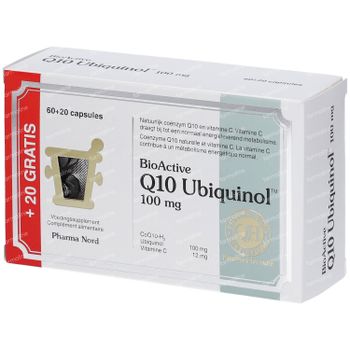 Pharma Nord BioActive 100mg Q10 Ubiguinol™ + 20 Capsules GRATIS 80 capsules