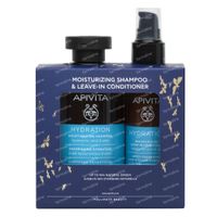 Apivita Moisturizing Shampoo & Leave-In Conditioner Gift Set 1 set