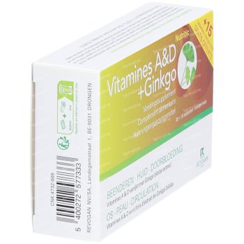 Nutritic Vitamines A & D Ginkgo + 15 Tabletten GRATIS 45 tabletten