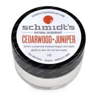 Schmidts Natural Deodorant Cedarwood and Juniper Travel 15 ml