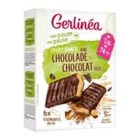 Gerlinéa Ma Pause Crusty Snack Chocolat Noir 6 pièces