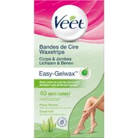 Veet Easy-Gelwax Kaltwachsstreifen Beine & Körper - Trockene Haut 40 st