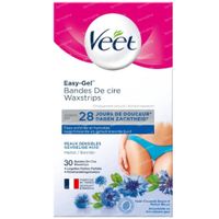 Veet Easy-Gelwax Bandes de Cire Maillot & Aisselles - Peaux Sensibles 30 pièces