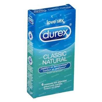 Durex  Classic Natural Condooms 6 stuks