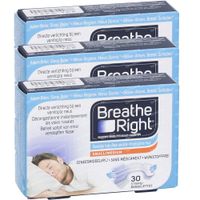 Breathe Right Clear Bandelettes Nasales TRIO 3x30 pièces