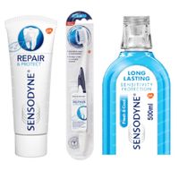 Sensodyne Repair & Protect Tandpasta + Soft Tandenborstel + Fresh & Cool Mondwater 1 set