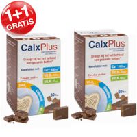 CalxPlus Chocolade zonder Suiker 1+1 GRATIS 2x60 tabletten