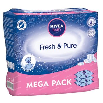 Nivea Baby Fresh & Pure Lingettes Nettoyantes Recharge 3x63 pièces