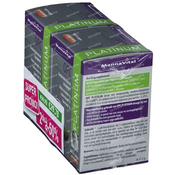 MannaVital OPC Platinum DUO Prix Réduit 2x60 capsules