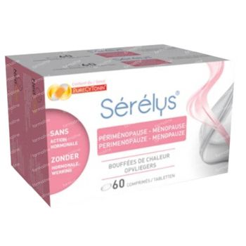Sérélys - Ondersteunt tijdens de Menopauze bij Opvliegers, Prikkelbaarheid en Tijdelijke Vermoeidheid DUO 2x60 tabletten