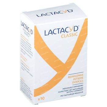 Lactacyd Classic Lingettes Intimes Nettoyantes 10 pièces