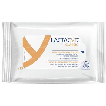Lactacyd Classic Reinigende Intieme Doekjes 15 stuks