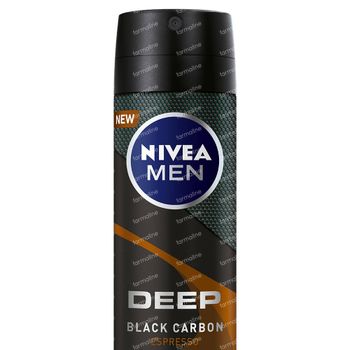 Nivea Men Deep Black Carbon Espresso Deodorant Spray 48h 150 ml
