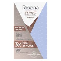 Rexona Maximum Protection Clean Scent Déodorant Crème 96h 45 ml