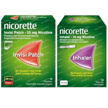 Nicorette® Combi Therapie Invisi Patch 25mg + Inhaler 10mg 1 set