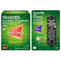 Nicorette® Combi Therapie Invisi Patch 25mg + Mint Mondspray 1mg/Spray 1 set